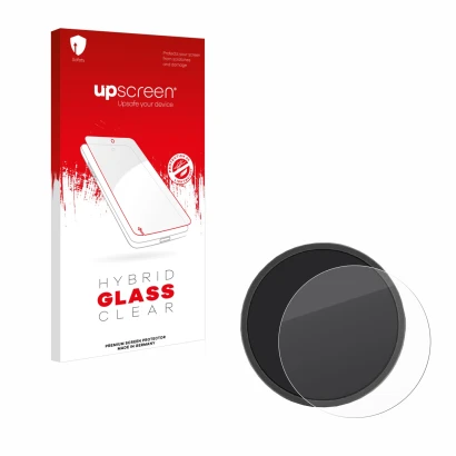 Face avant d’un emballage produit avec le logo de la marque upscreen. À côté, l’appareil Beeline Moto est représenté avec la p