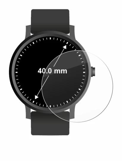Image de l'appareil Circulaire Displays (ø: 40 mm) avec une grande variété de protections d'écran.