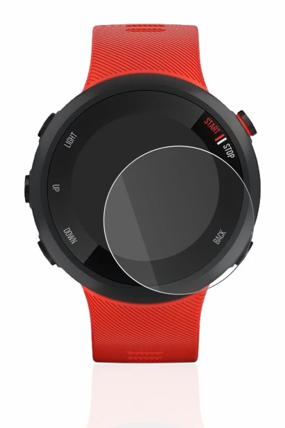 Image de l'appareil Garmin Forerunner 45 avec une grande variété de protections d'écran.