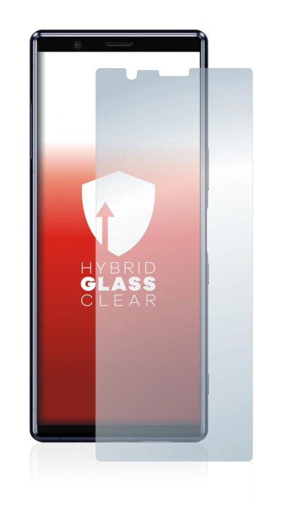 Image de l'appareil Sony Xperia 5 avec une grande variété de protections d'écran.