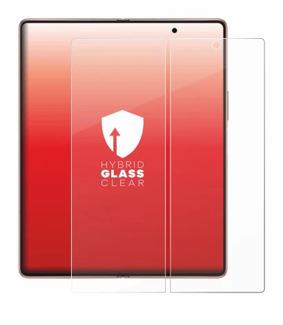 Image de l'appareil Samsung Galaxy Z Fold 2 5G (Affichage interne) avec une grande variété de protections d'écran.