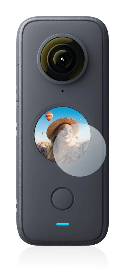 Image de l'appareil Insta360 One X2 avec une grande variété de protections d'écran.