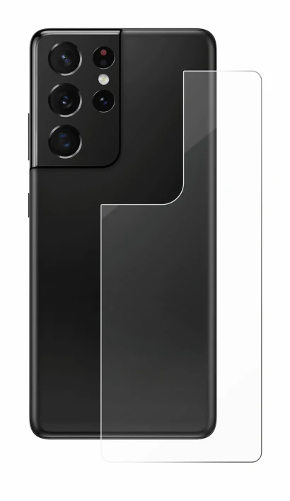 Image de l'appareil Samsung Galaxy S21 Ultra 5G (Arrière) avec une grande variété de protections d'écran.