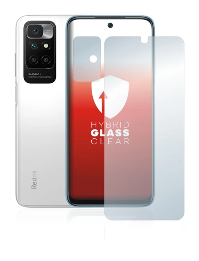 Image de l'appareil Xiaomi Redmi 10 (Avant+Caméra) avec une grande variété de protections d'écran.