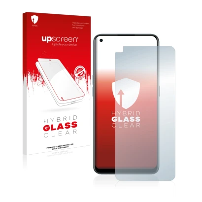 Face avant d’un emballage produit avec le logo de la marque upscreen. À côté, l’appareil OnePlus Nord CE 2 5G est représenté a