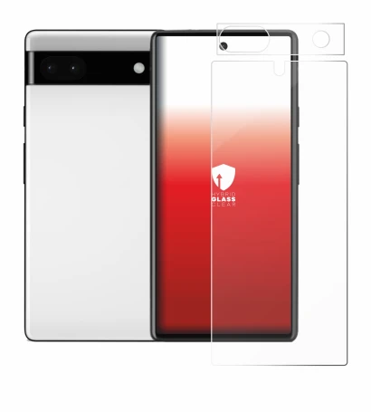 Image de l'appareil Google Pixel 6a (Avant+Caméra) avec une grande variété de protections d'écran.
