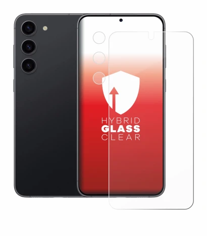 Image de l'appareil Samsung Galaxy S23 (Avant+Caméra) avec une grande variété de protections d'écran.