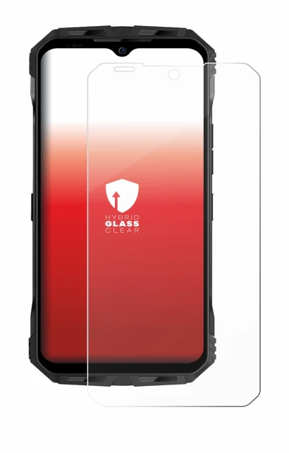 Image de l'appareil Doogee V30T avec une grande variété de protections d'écran.