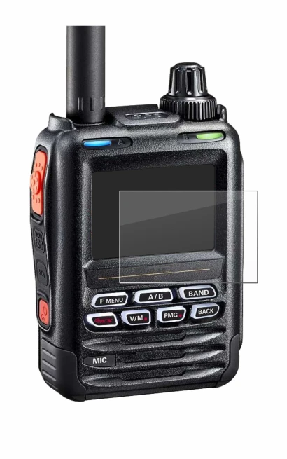 Image de l'appareil Yaesu FT-5DE/DR avec une grande variété de protections d'écran.
