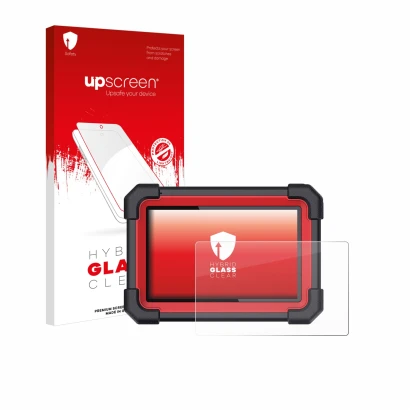 Face avant d’un emballage produit avec le logo de la marque upscreen. À côté, l’appareil Launch X-431 CRP 919E BT est représen