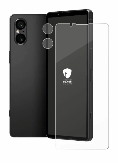 Image de l'appareil Sony Xperia 5 V (Avant+Caméra) avec une grande variété de protections d'écran.