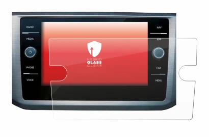 Image de l'appareil Volkswagen Passat B8 Discover Media 8" avec une grande variété de protections d'écran.