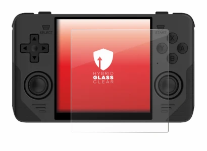 Image de l'appareil Powkiddy RGB30 avec une grande variété de protections d'écran.