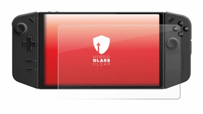 Image de l'appareil Lenovo Legion Go avec une grande variété de protections d'écran.