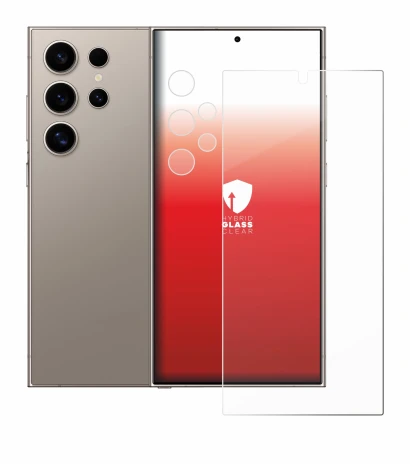 Image de l'appareil Samsung Galaxy S24 Ultra (case-friendly) (Avant+Caméra) avec une grande variété de protections d'écran.