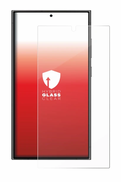 Image de l'appareil Samsung Galaxy S24 Ultra avec une grande variété de protections d'écran.