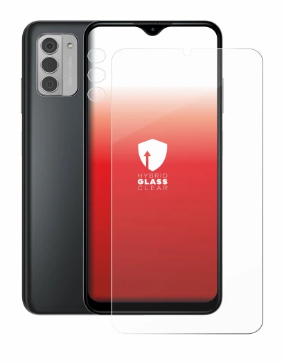 Image de l'appareil Nokia G42 5G (Avant+Caméra) avec une grande variété de protections d'écran.