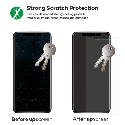 2 appareils – l’un avec upscreen, l’autre sans. Chacun est accompagné de 2 clés. L’appareil sans upscreen est fortement rayé,