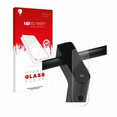 Face avant d’un emballage produit avec le logo de la marque upscreen. À côté, l’appareil Xiaomi Mi 4 Pro (2e Gen.) est représe