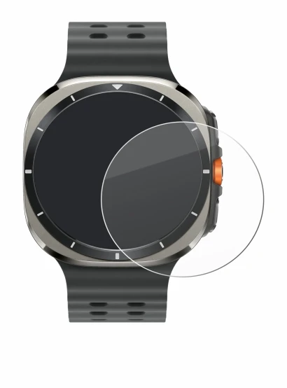 Image de l'appareil Samsung Galaxy Watch Ultra (47 mm) avec une grande variété de protections d'écran.