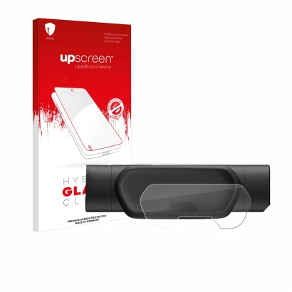 Face avant d’un emballage produit avec le logo de la marque upscreen. À côté, l’appareil Segway Ninebot eKickScooter E2 Pro es