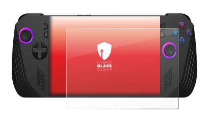 Image de l'appareil ASUS ROG Ally X (2024) avec une grande variété de protections d'écran.