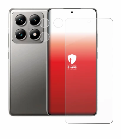 Image de l'appareil Xiaomi 14T Pro (Avant+Caméra) avec une grande variété de protections d'écran.