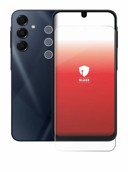 Image de l'appareil Samsung Galaxy A16 5G (Avant+Caméra) avec une grande variété de protections d'écran.