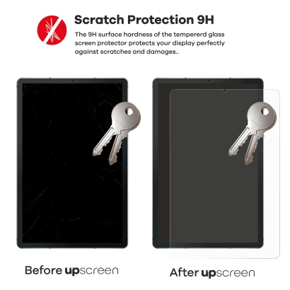 2 appareils – l’un avec upscreen, l’autre sans. Chacun est accompagné de 2 clés. L’appareil sans upscreen est fortement rayé,