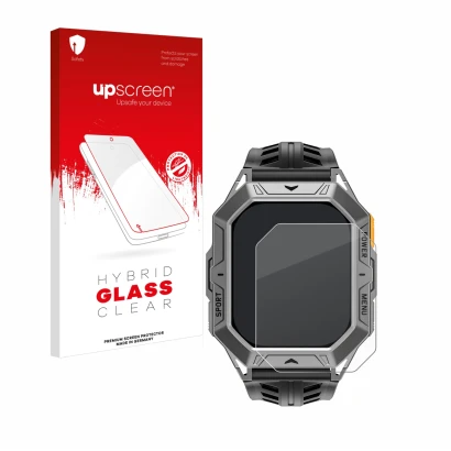 Face avant d’un emballage produit avec le logo de la marque upscreen. À côté, l’appareil Stahlgear Thor 2.0 est représenté ave