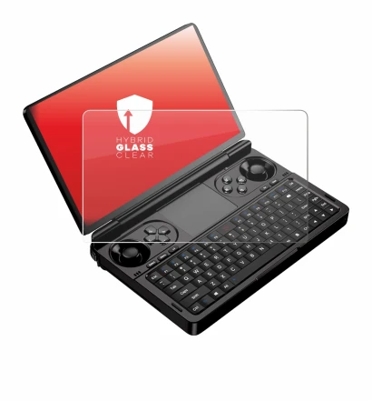 Image de l'appareil GPD Win Mini (2025) avec une grande variété de protections d'écran.