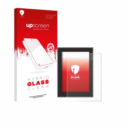 Face avant d’un emballage produit avec le logo de la marque upscreen. À côté, l’appareil Volvo XC90 (2018–2024) est représenté