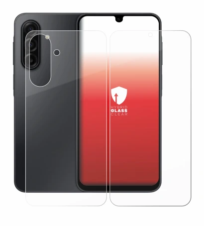 Image de l'appareil Samsung Galaxy A17 5G (Avant+Arrière) avec une grande variété de protections d'écran.