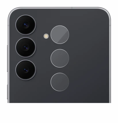 Image de l'appareil Samsung Galaxy S25 FE (Caméra UNIQUEMENT) avec une grande variété de protections d'écran.