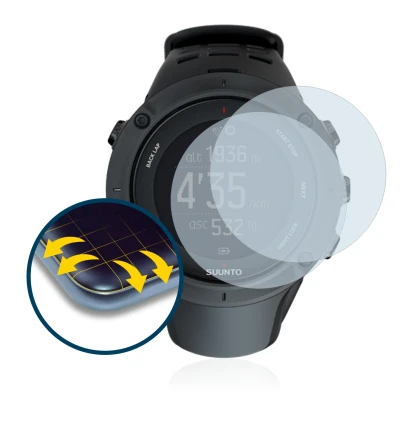 Image de l'appareil Suunto Ambit3 Peak Black avec une grande variété de protections d'écran.