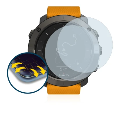 Image de l'appareil Suunto Traverse avec une grande variété de protections d'écran.