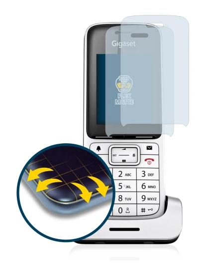 Image de l'appareil Gigaset SL450HX avec une grande variété de protections d'écran.