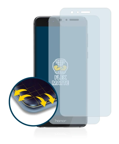 Image de l'appareil Honor 8 avec une grande variété de protections d'écran.