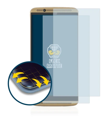 Image de l'appareil ZTE Axon 7 avec une grande variété de protections d'écran.