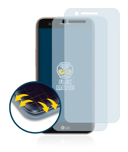 Image de l'appareil LG K10 2017 avec une grande variété de protections d'écran.