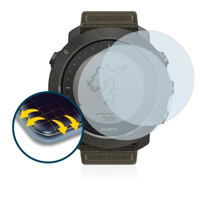 Image de l'appareil Suunto Traverse Alpha avec une grande variété de protections d'écran.