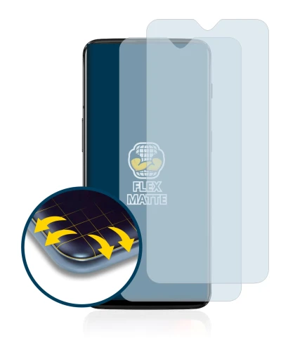 Image de l'appareil OnePlus 6T avec une grande variété de protections d'écran.