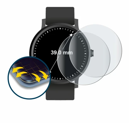 Image de l'appareil Circulaire Displays (ø: 39 mm) avec une grande variété de protections d'écran.