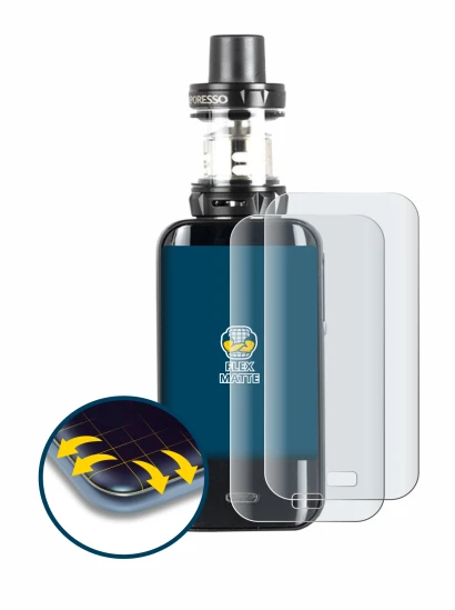 Image de l'appareil Vaporesso Luxe avec une grande variété de protections d'écran.