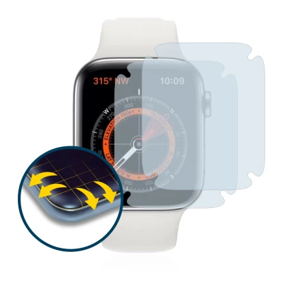 Image de l'appareil Apple Watch Series 5 (44 mm) avec une grande variété de protections d'écran.