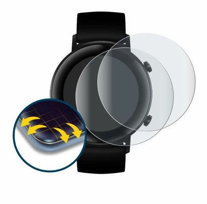 Image de l'appareil Huawei Watch GT 2 (42 mm) avec une grande variété de protections d'écran.