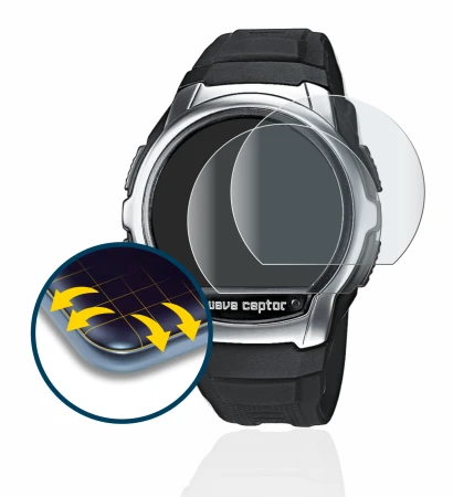 Image de l'appareil Casio Wave Ceptor WV-58 avec une grande variété de protections d'écran.