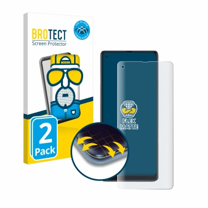 Face avant d’un emballage produit avec le logo de la marque BROTECT. À côté, l’appareil Cubot Max 3 est représenté avec la pro