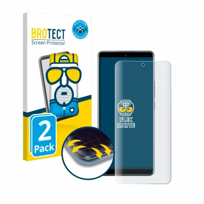 Face avant d’un emballage produit avec le logo de la marque BROTECT. À côté, l’appareil Xiaomi 12 Pro est représenté avec la p