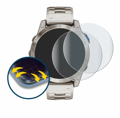 Image de l'appareil Garmin D2 Mach 1 avec une grande variété de protections d'écran.